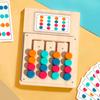 Children's Rotating Four-color Position Game Chess Gear Maze Shape Color Enlightenment Classification Wooden Toy