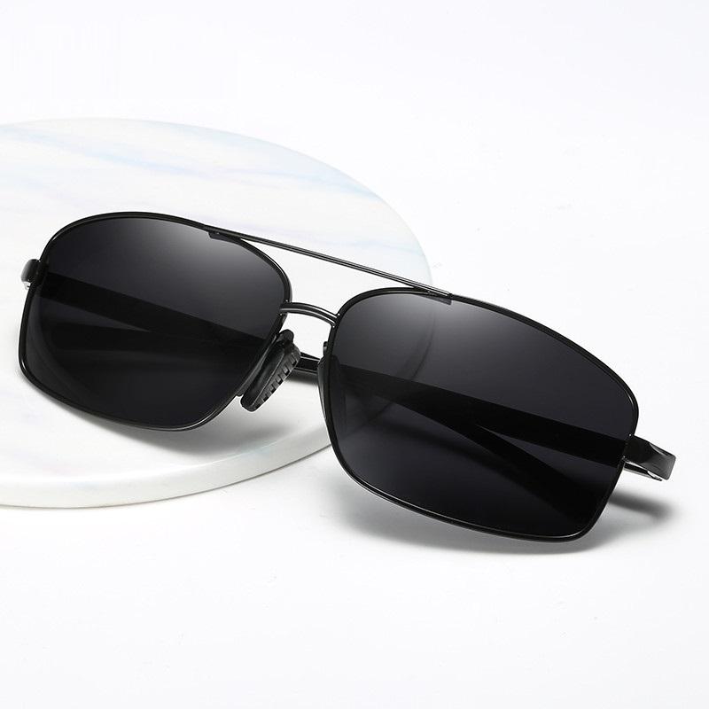 aoron Polarizované sluneční brýle Módní klasické sluneční brýle Hliníkový rám UV400 Brýle proti oslnění pro muže Dárky