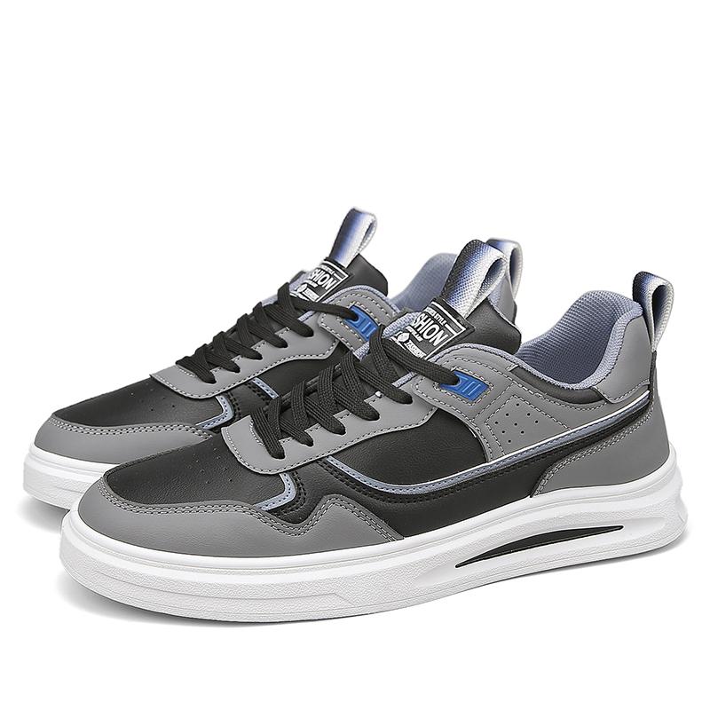

Обувь для мужчин, повседневные кожаные мужские кроссовки на платформе, кроссовки на плоской подошве для бега на открытом воздухе, нескользящие, модельер, роскошные студенческие летние 39