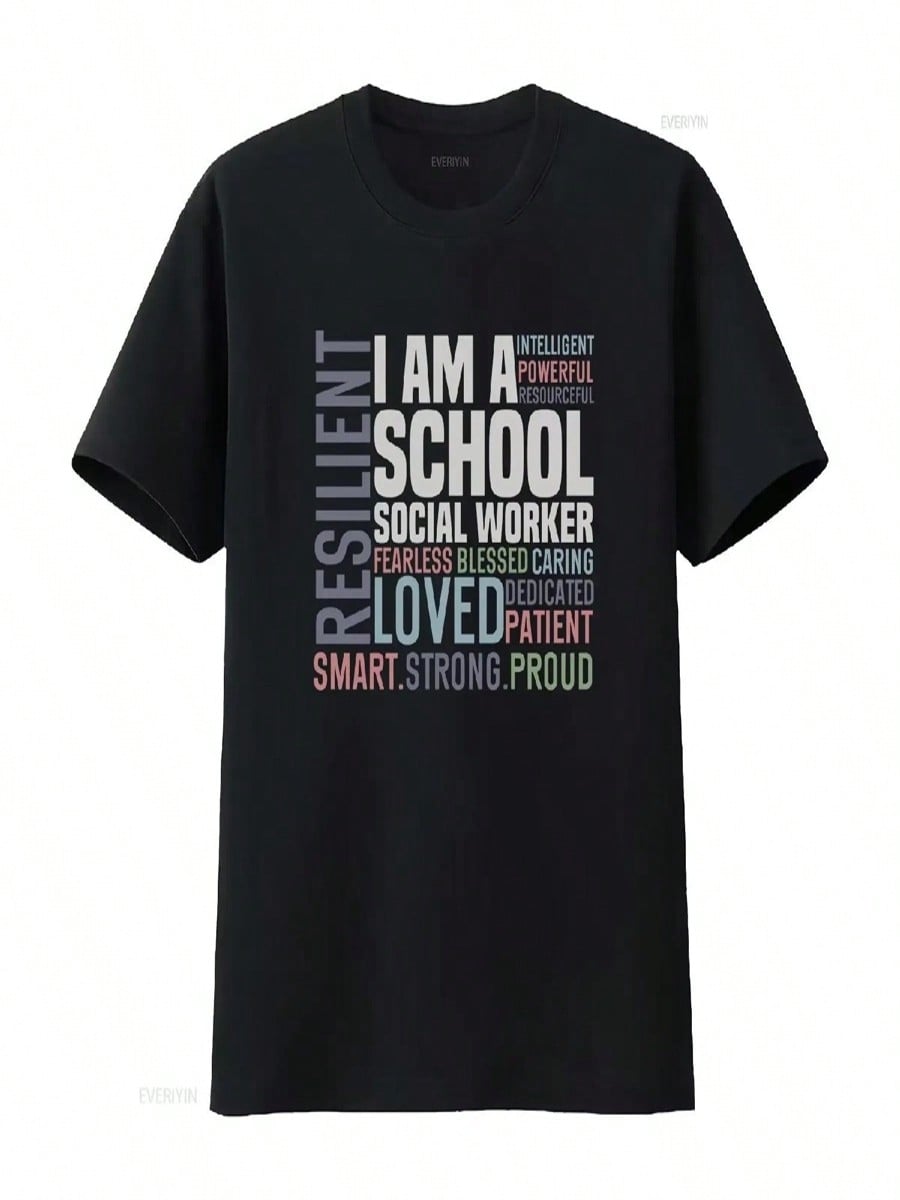 School Social Worker T Shirt For LSW LCSW Counselor Work Graduation Therapist Vintage Washed Fashion Designer Clothes S разноцветный