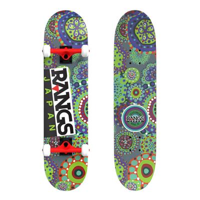 RANGS R1 X 28 Complete Set with PU Wheels Skateboard, Red, 7.25 Inch,