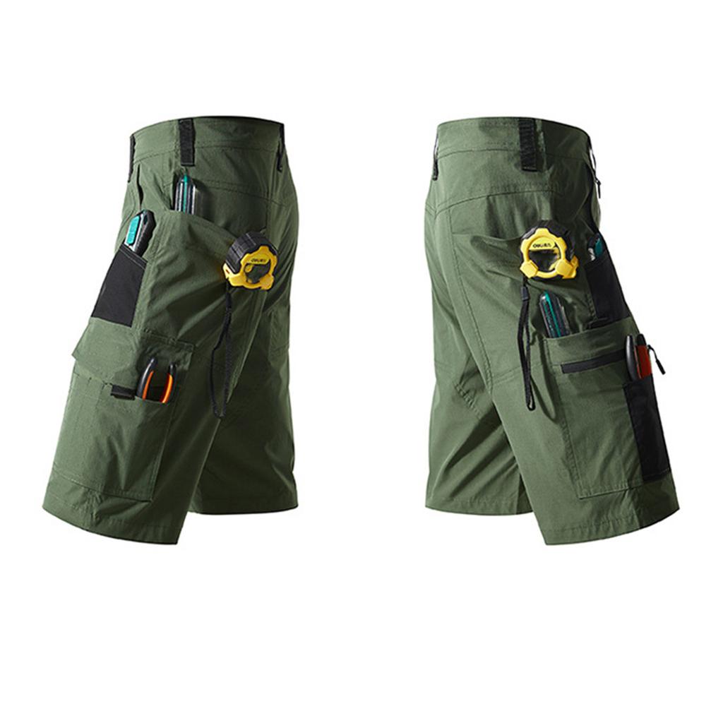 Men's Ripstop Stretch Work Pants Lightweight Waterproof Elastic Overalls Regular Fit Utility Pants