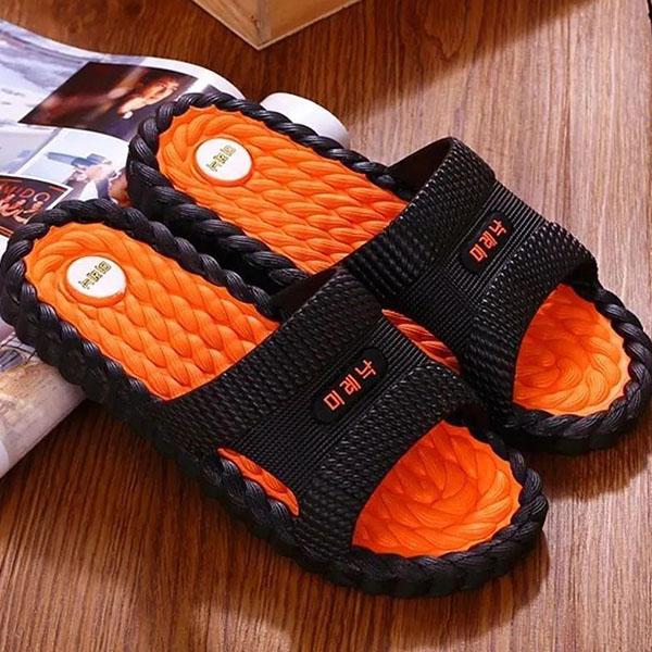 Damen-Hausschuhe für Frühling und Sommer, weiche Sohle, leicht, flach, für den Innenbereich, große, rutschfeste Strandhausschuhe für den Außenbereich