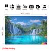 (2D plane) 1 piece of tropical waterfall landscape art photography background image made of polyester fiber easy to hang