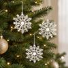 3Pcs/set Exquisite Christmas Snowflakes Acrylic Xmas Tree Ornaments Snowflakes Pendants  New Year