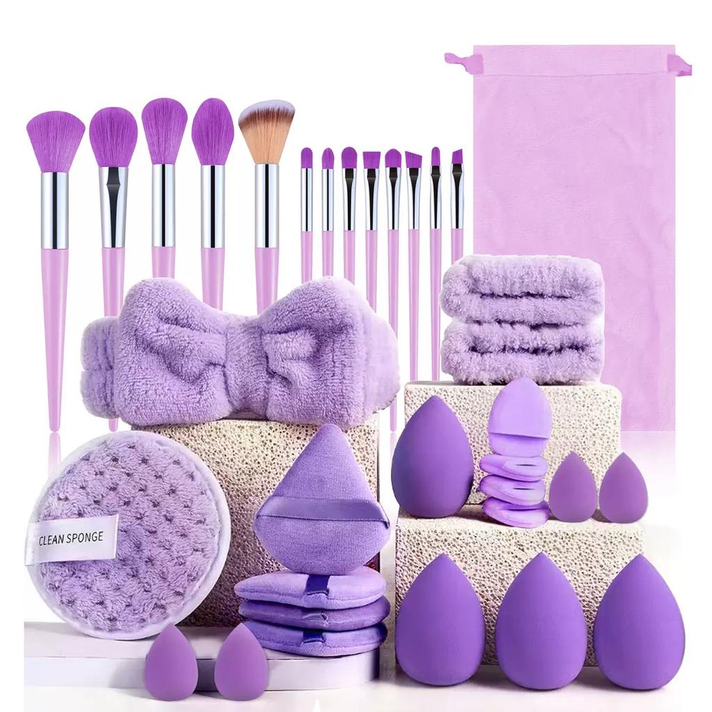Bestseller 8-34PCS Makeup Brush Set - Soft Hair Foundation Eyeshadow Concealer Blending Blush Kabuki Beauty Tools for Women