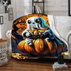 1PC Halloween Ghost Blanket, Throw For Sofa, Bed, Travel, Camping, Livingroom, And Bed, Printing Blanket With Soft And Warm Fabric yy250918194