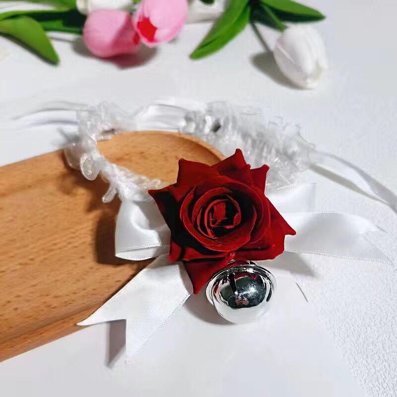 

Темная ночная роза Красная роза Ожерелье Женский чокер с шипами Новогодний воротник Фото наряд Аксессуары