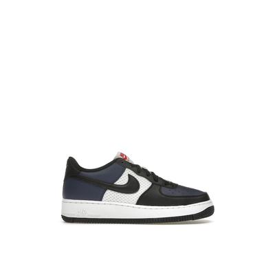 Air Force 1 GS Midnight Navy Black Mesh Kids Sneakers Blue White University-Red HJ9201-400