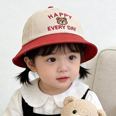 Glücklicher kleiner Bär Kinder Kinder Koreanischer Stil Eimerhut