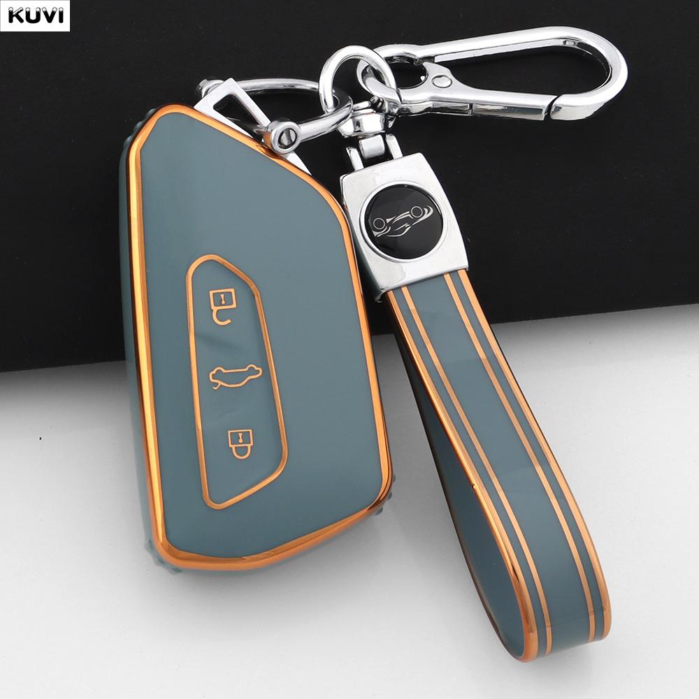 Car Key Cover For VW Volkswagen Golf 8 MK8 ID.3 ID.4 Cupra Skoda Octavia A8 SEAT Leon MK4 2020 2021 Formentor Tarraco
