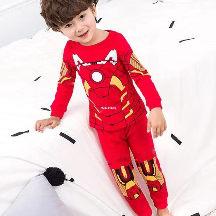 Boys' Spiderman Fleece Pajama Set - Warm Winter Long Johns & Cozy Autumn Homewear