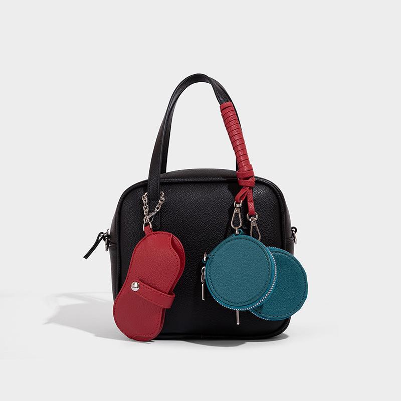 2025 New Fashion Trend Handbag for Women, Light Luxury High-End Boston Shoulder Bag, Simple Versatile Small Square Bag