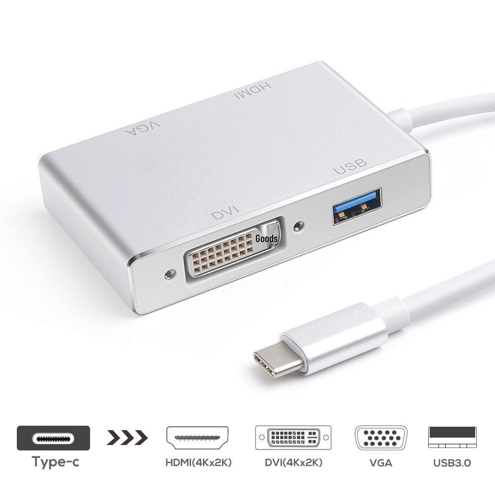7-in-1 Multi-Port Type-C Expansion Dock with 4K HDMI Projector and Hub