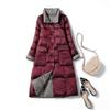 Herbst Winter Warmer Enten Daunen Parka Doppelseitige Rollkragenjacke Einreihig Mittellang Schwarz Gold Grau Grün Weiß S-5XL