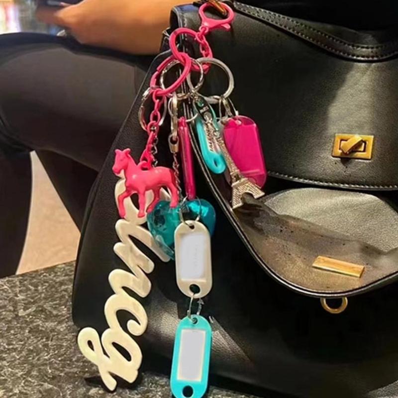 Portachiavi Charm Borsa Lettera in Silicone Ciondolo Cuore Ciondolo Decorativo Borsa Lettera Adatto per Scambio di Regali Romantici