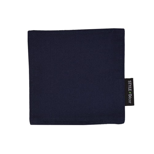 STYLE Decor Reversible Coasters, Stylish Fabric, Washable, Set of 4, Solid Oxford and Royal Navy, W3004520