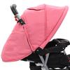 Stroller, Tandem for Twins, Pink-Black, Steel