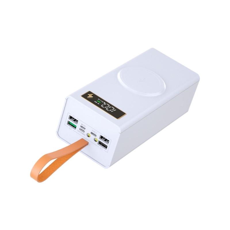 24x18650 Battery Storage Box PD Quickly Charge Powers Bank Case Support Wireless Charging/Quick Charging Functions