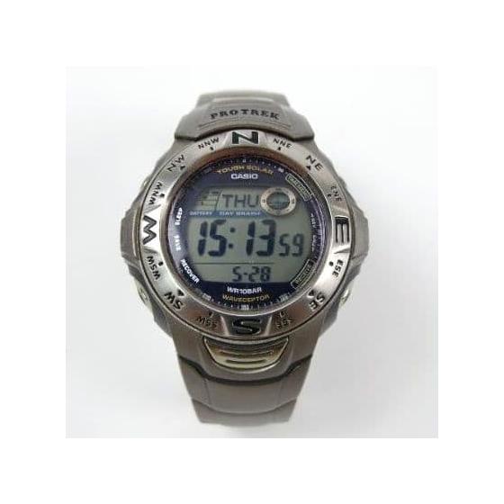Used CASIO PROTREK PRT-100J-5T Radio Solar Watch