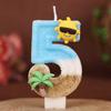 Ocean Beach Number Birthday Candle Cake Party Decoration Birthday 1st Birthday Handmade Candle 0-9