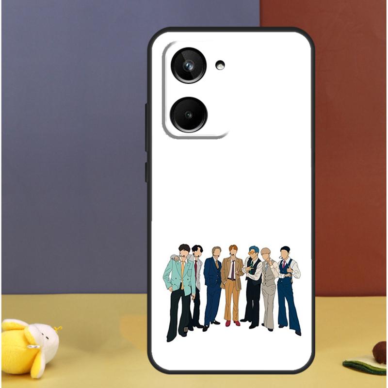 Korean Fashion Kpop Band For Realme 11 Pro Plus 12 10 9 GT Neo 5 GT3 C53 C51 C30 C31 C33 C35 C11 C25s C21Y C55 Case