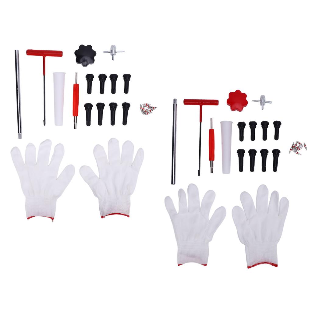 24Pcs Car Tire Valve Change Tool Quick Change Tire Valve Repair Installtion Tools For Cars ATVs Trucks with TR413 TR414 Valves
