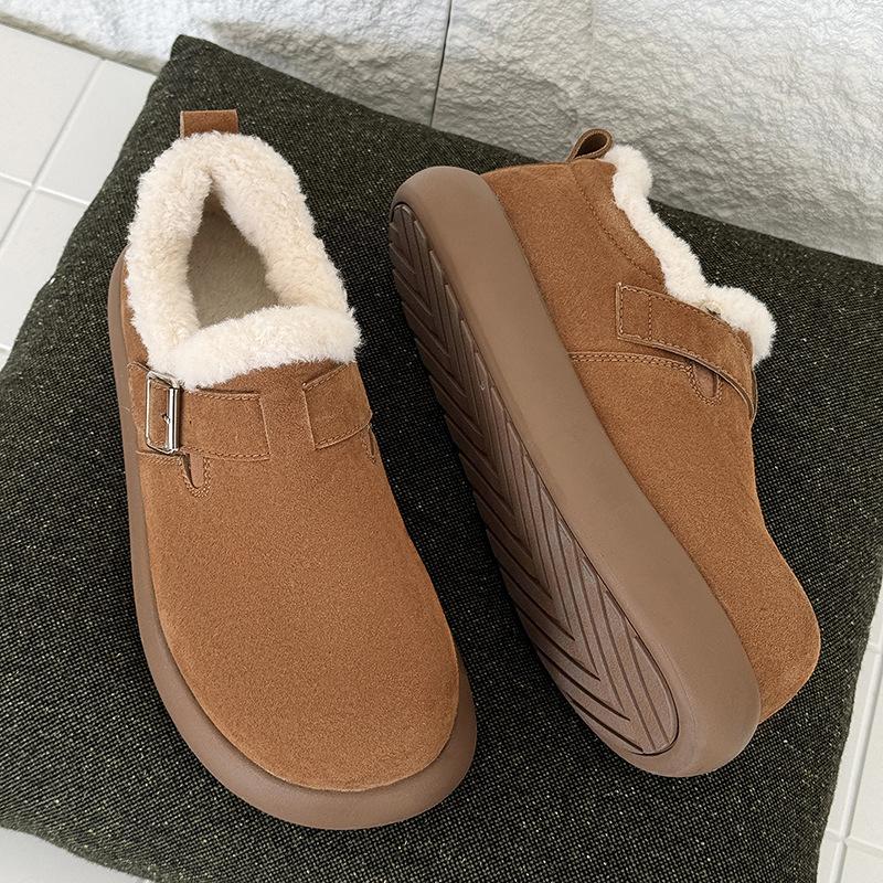 Thick-soled heightening Boken shoes, new winter shoes, warm fluffy shoes, cotton shoes, velvet snow boots