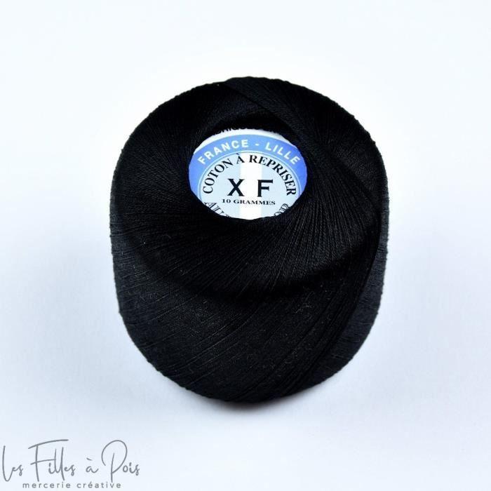 Fil au chinois - J.TOULEMOND - Fil à repriser X.F - Couleur: Noir - Fil français - 105118