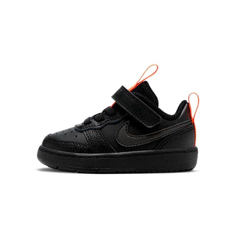 Nike Court Borough Slip Resistant Cushioning Abrasion Resistant Breathable Low top Toddler Shoes Black CT3963-001