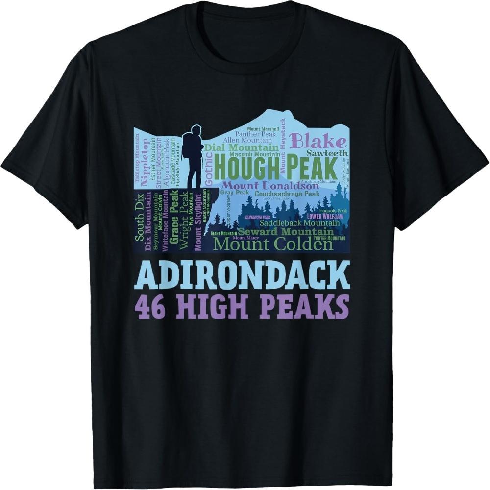 

Adirondack Mountains 46 High Peaks List Word Cloud 46er T-Shirt XXXXXL чёрный