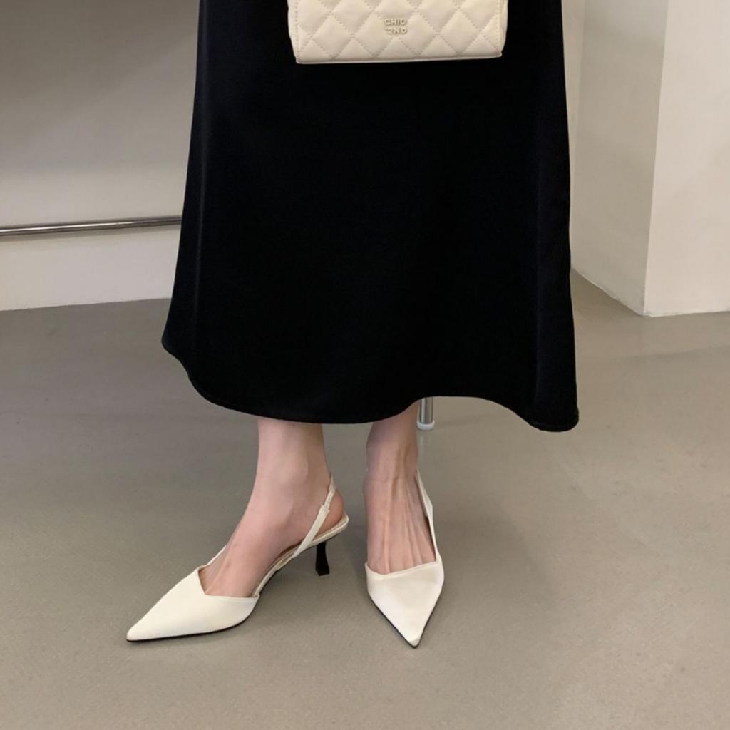 Pointed Stiletto High Heels Women'S Fashion Back Empty Single Shoes Temperament Sexy Lady Shoes Bag Head Sandals