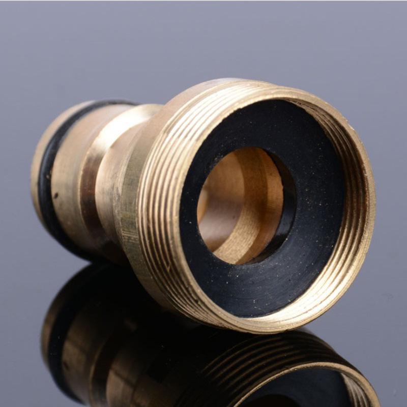 All-Copper Quick-Connect Basin Faucet Adapter, 22x23mm Threads, Soft Water Pipe Conversion Accessory