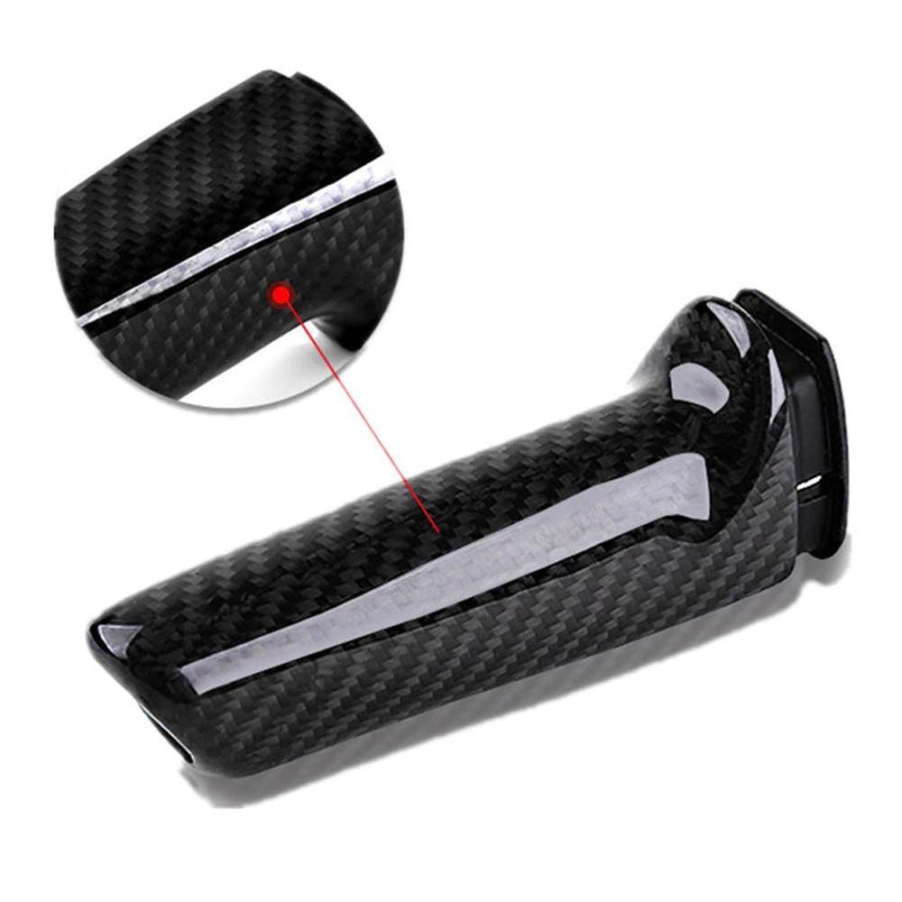 For BMW Models With Handbrake Brake Handle Cover Trim Real Carbon Fiber Black 1x