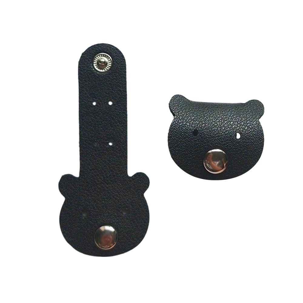 Portable Leather Cable Ties Elastic Tie Soft Cable Organizer Reusable Cute Cable Straps Data Cable Storage