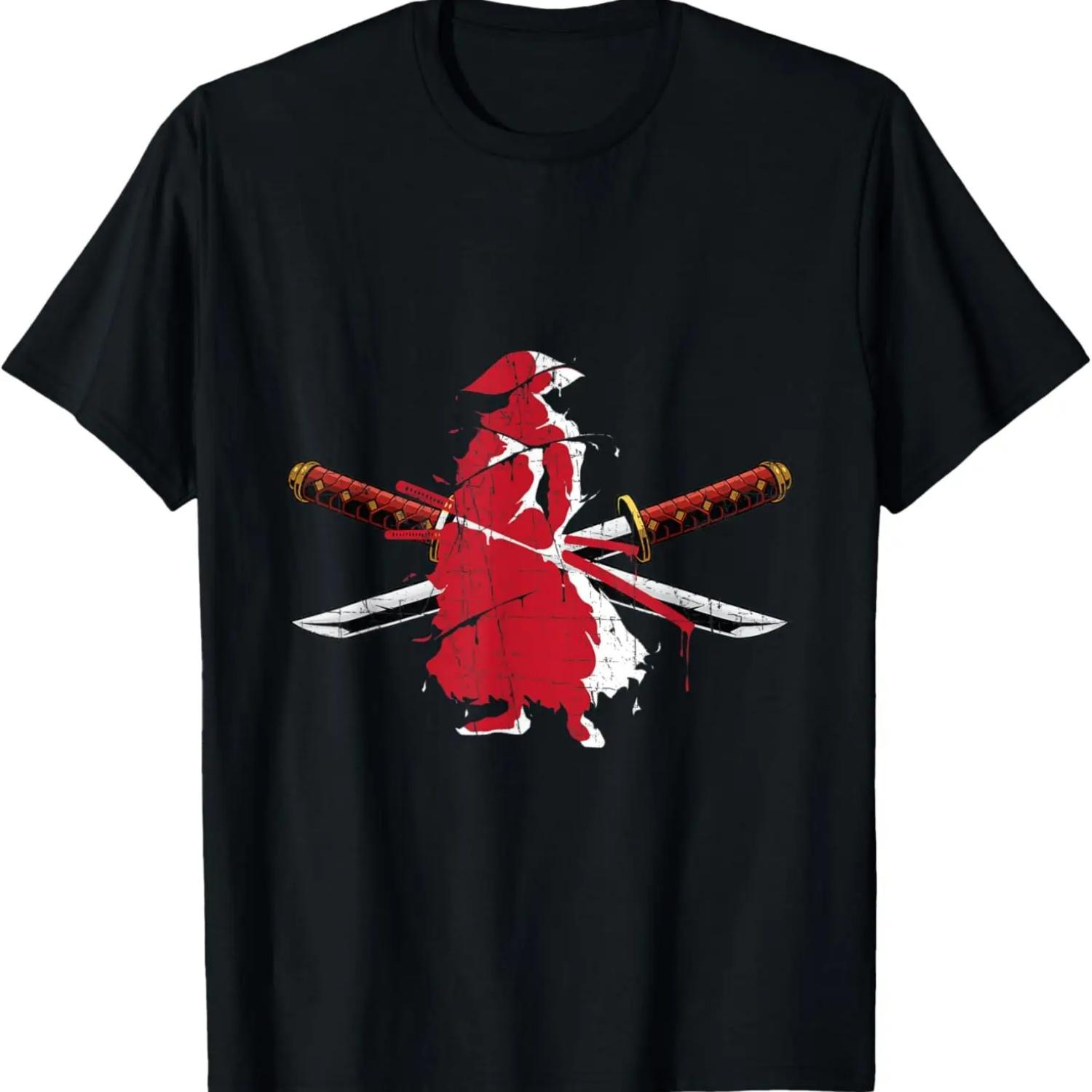 Ninja Sword Shirt Costume Retro Distressed Design T-Shirt S чёрный