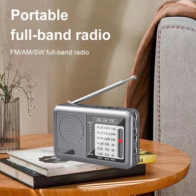FM AM SW Radio with Rechargeable Battery & Earphone Pocket Radio for Indoor Outdoor Gifts for Seniors Elderly