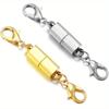 4Pcs/Lot Round Magnetic Clasps for Jewelry Making Magnet End Clasp Connectors Buckle Metal Clasp with Lobster Clasps.