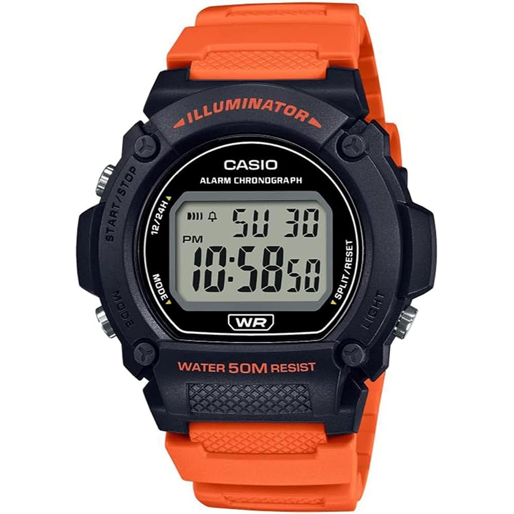 [Casio] CASIO Standard Digital Watch W-219H-4AV Men s Cheap Casio Orange Overseas Model [Parallel Import]