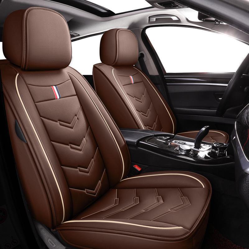 Universal full-surround bilseteputer i nappaskinn - helårstrekk for fem seter