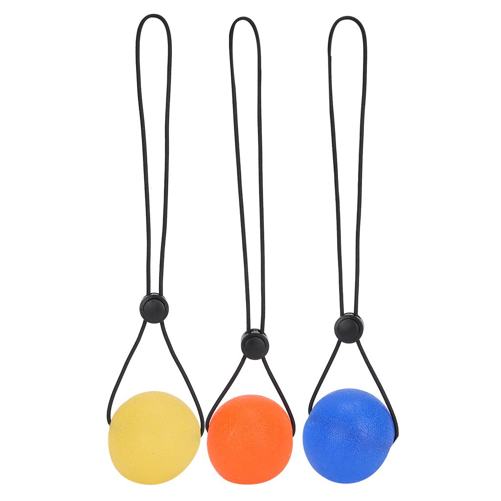 Finger Exercise Ball Fitness Hand Finger Strength Stretch Training Ball for Rehabilitation(Yellow 15 Hardness Orange 20