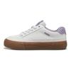 Puma Court Classic Series Vulc Fabric Synthetic Leather Retro Fashion Casual Lightweight Low-Top Sneakers Women Sneakers White Purple 395020-10