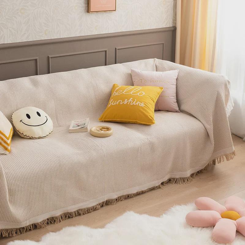 Nordic Style Full Sofa Cover Blanket for Living Room