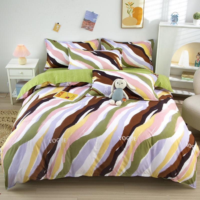Warm Four-piece Set, Quilt Cover, Bed Linen, Bedding, Single Dormitory Three-piece Set