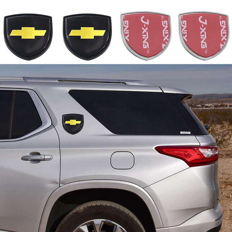 1pcs Chevrolet 3D 38mm metal Car Fender side logo Car door Rear Bumper tail door Emblem car door sticker Accessories