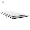 Spring Mattress, Dimensions: 90 × 190 cm, Thickness: 10 cm, Firmness: H3, with ergonomic modules and lumbar spine relief; Rolled Mattress