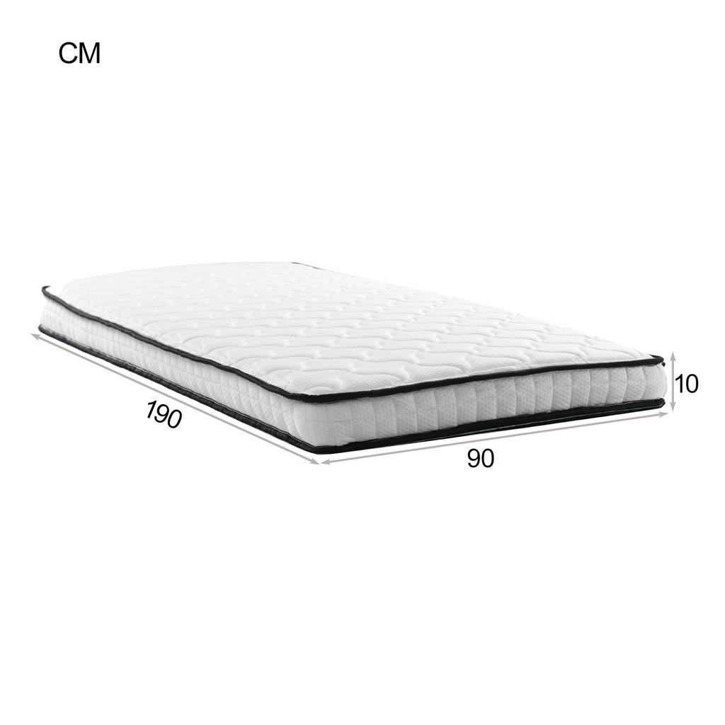 Spring Mattress, Dimensions: 90 × 190 cm, Thickness: 10 cm, Firmness: H3, with ergonomic modules and lumbar spine relief; Rolled Mattress