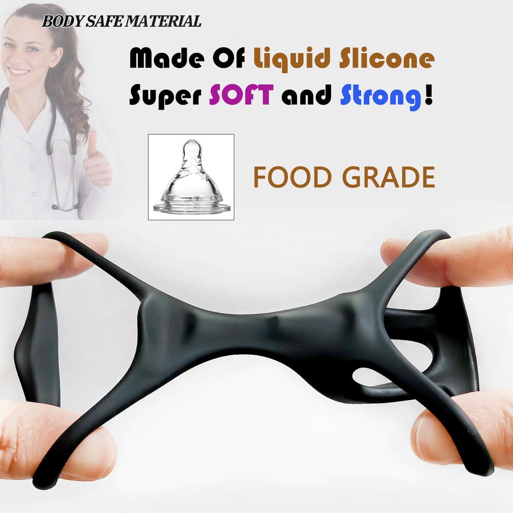 Silicone Penis Cock Ring Delay Ejaculation Penis Enlargement Chastity Cage Glans Cockrings Sex Toy for Men Dick Enlarger Rings