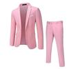 Wedding suit for groom - slim fit 2-piece solid color set