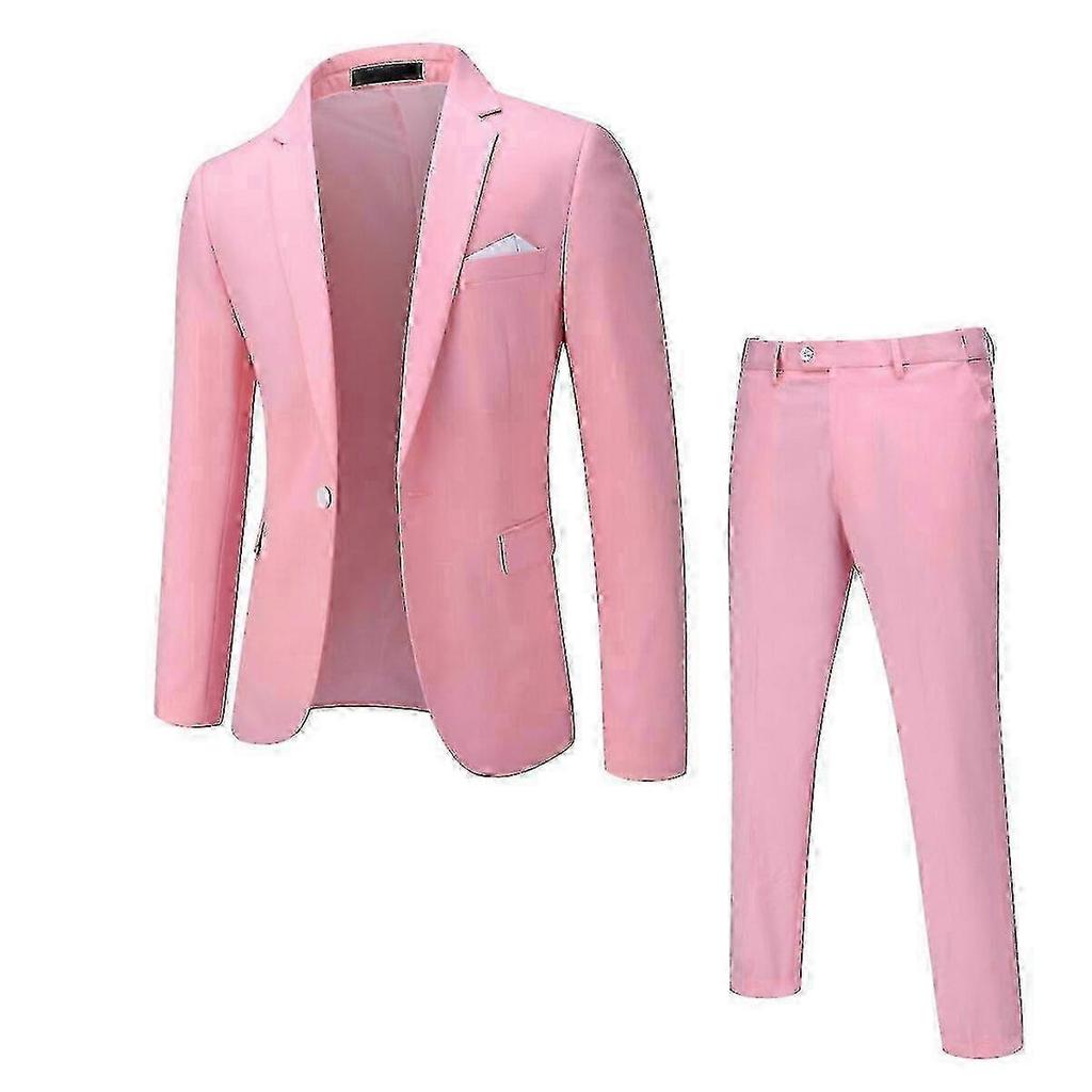 Wedding suit for groom - slim fit 2-piece solid color set